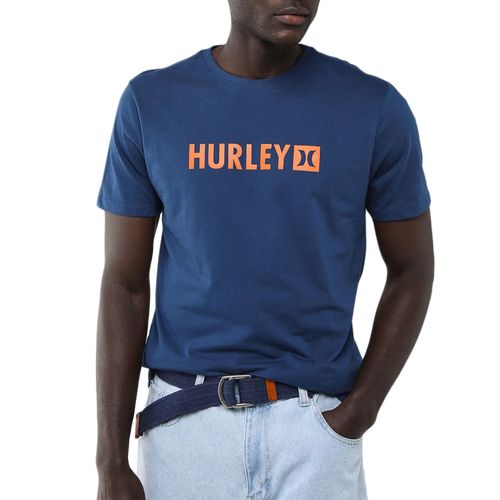 Camiseta Masculina Hurley Silk Square AZUL-HYTS010873- -1-